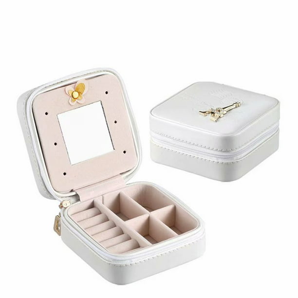 Details about   Jewelry Box Ring Earring Necklace Storage Case Travel Organizer Pink Women Gift